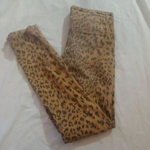 Vanilla Star Leopard Print Skinny Jeans